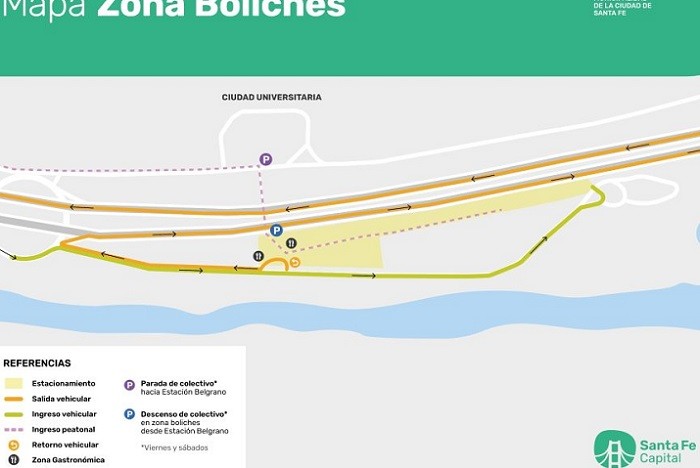La Municipalidad Santa Fe recuerda días, horarios y recorrido de la Línea Boliches