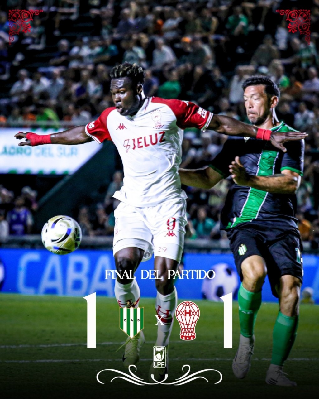 Banfield empató 1 a 1 con Huracán por la Fecha 1