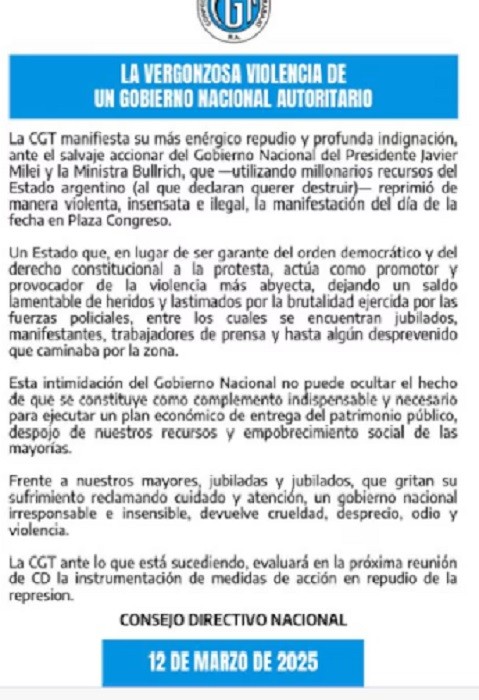 PARO Y MOVILIZACIÓN DE LA CGT ES UN HECHO EL 8 DE ABRIL 