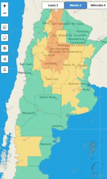 Hay alerta naranja por tormentas para este martes 3 de marzo: las provincias afectadas