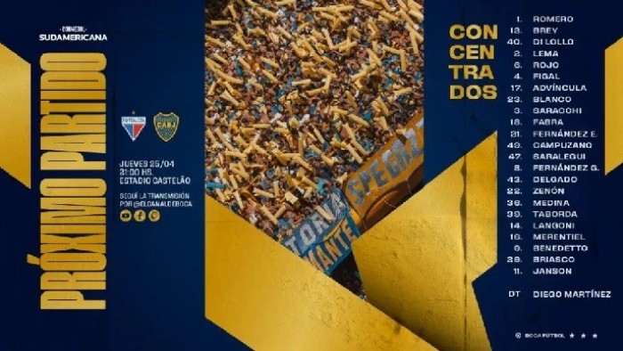 Sin Cavani y con un regreso polémico: los convocados de Boca para visitar a Fortaleza por Copa Sudamericana