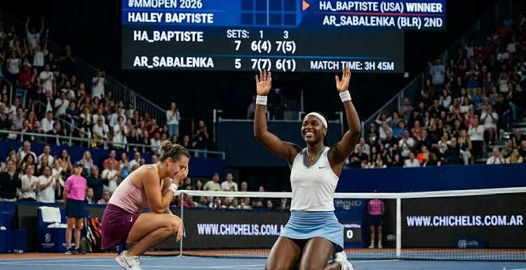 TENIS: EL TRIUNFO DE LA VOLUNTAD: HAILEY BAPTISTE DERRIB&Oacute; A LA REINA EN MADRID
