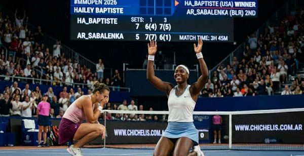 TENIS: EL TRIUNFO DE LA VOLUNTAD: HAILEY BAPTISTE DERRIB&Oacute; A LA REINA EN MADRID