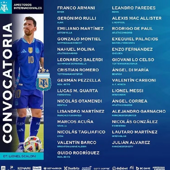 Scaloni dio la lista para los amistosos que jugará la selección argentina antes de la Copa América