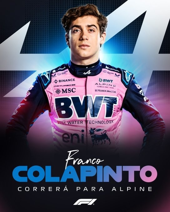 FRANCO COLAPINTO VUELVE POR 5 CARRERAS A LA F1