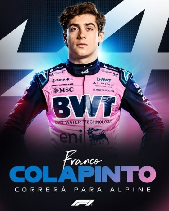 FRANCO COLAPINTO VUELVE POR 5 CARRERAS A LA F1
