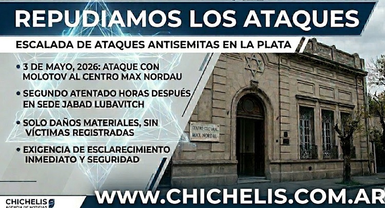 ALERTA EN LA PLATA: DOBLE ATAQUE ANTISEMITA CONTRA INSTITUCIONES JUD&Iacute;AS EN MENOS DE 24 HORAS