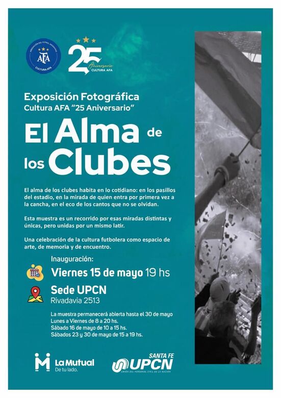 UPCN SANTA FE Y UNA MUESTRA GRATUITA JUNTO A LA AFA ESTE VIERNES 15 DE MAYO