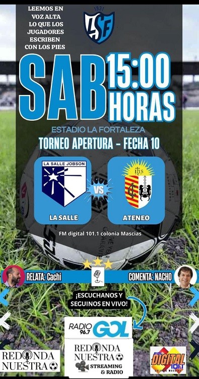 LIGA SANTAFESINA DE FUTBOL SOBRESALE DE TODA LA JORNADA LA SALLE ATENEO, Y UNI&Oacute;N-COL&Oacute;N 