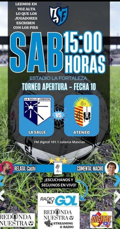LIGA SANTAFESINA DE FUTBOL SOBRESALE DE TODA LA JORNADA LA SALLE ATENEO, Y UNI&Oacute;N-COL&Oacute;N 