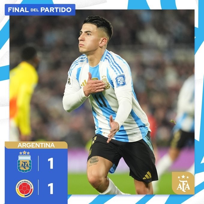 LA SELECCIÓN ARGENTINA CON ALGUNOS PROBLEMAS EMPATO 1-1 CON COLOMBIA EN EL MONUMENTAL 