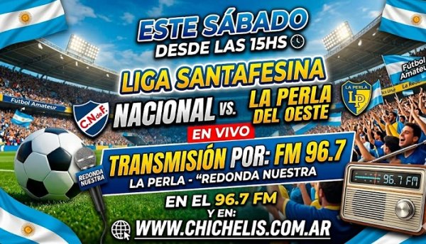 LIGA SANTAFESINA DE FUTBOL: TRANSMITIMOS POR RADIO GOL, HOLA PUNTERO LA PERLA VISITANDO A NACIONAL 