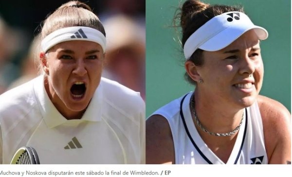 tenis: Hist&oacute;rica final checa en Wimbledon: Muchov&aacute; y Noskov&aacute; definir&aacute;n el t&iacute;tulo