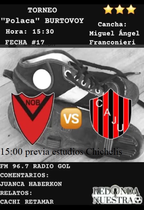 Redonda Nuestra y esta Agencia de Noticias transmiten en vivo Newells vs Juventud Unida