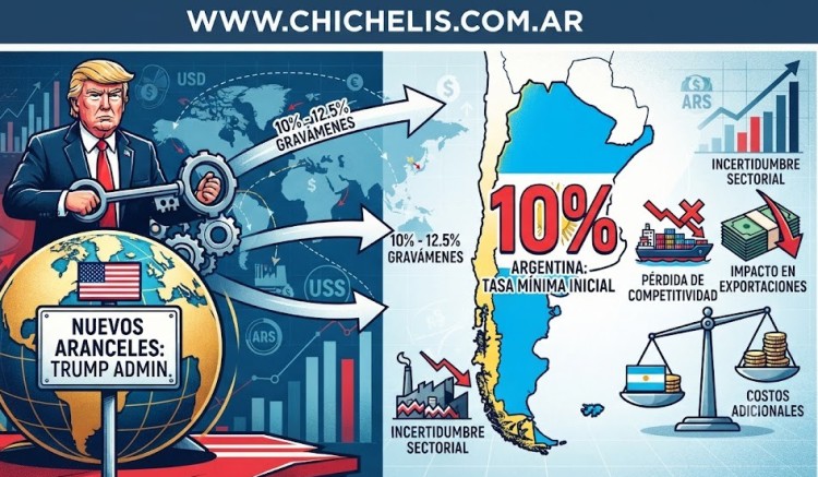EEUU Y gravámenes para sesenta naciones, un piso del 10% para la Argentina