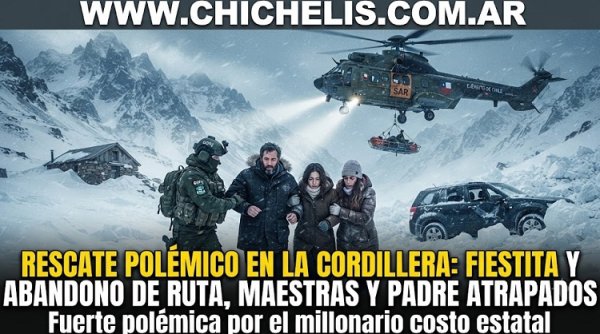 Rescate en la cordillera: atrapados por la nieve, el padre de un ni&ntilde;o y las maestras, una fiestita que casi los deja sin vida