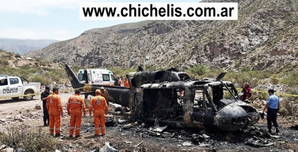 Tragedia siete muertos al precipitarse un helic&oacute;ptero en la zona lim&iacute;trofe entre San Juan y La Rioja