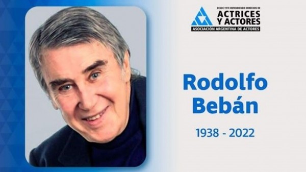 Murió el actor Rodolfo Bebán a los 84 años