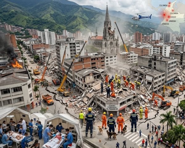 Devastador terremoto golpea a Colombia: tr&aacute;gico m&aacute;s de 111 muertos y una angustiante b&uacute;squeda de innumerables desaparecidos