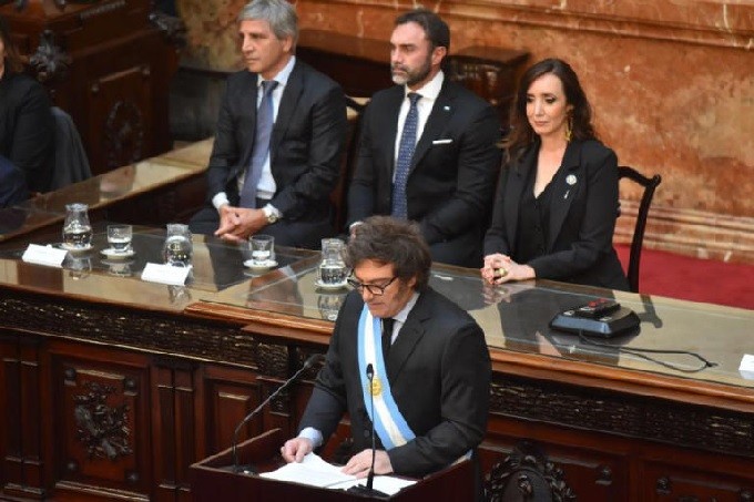 Amalia Yuyito González estuvo en el palco familiar de Milei en el Congreso