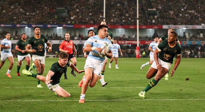 RUGBY: LOS PUMAS TUVIERON UN FLOJISIMO SEGUNDO TIEMPO Y SUDAFRICA SE LLEVO UNA JUSTA VICTORIA 