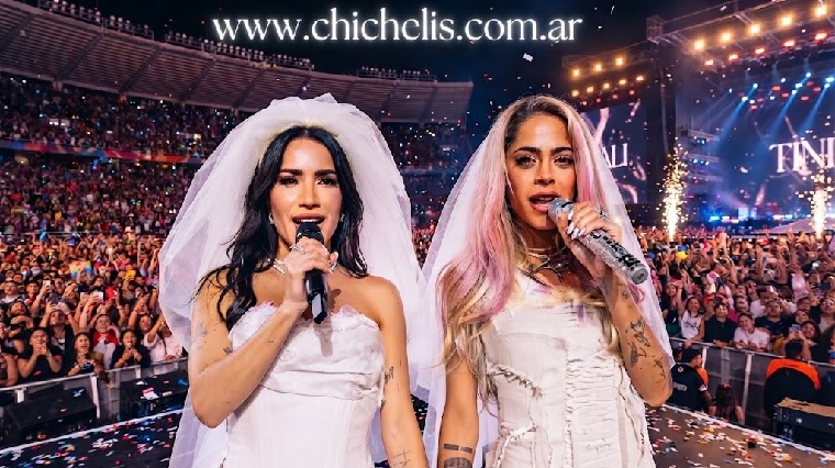  Lali y Tini paralizaron River con un encuentro explosivo y un beso que hizo historia en el pop nacional