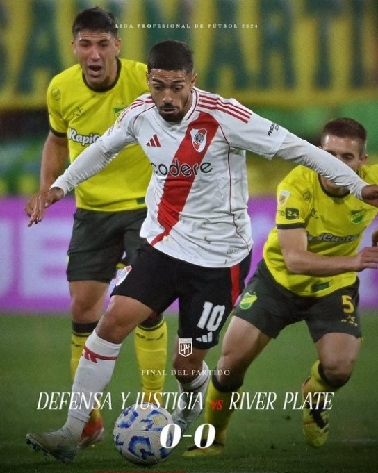 RIVER SIGUE POR MAL CAMINO Y SOLO EMPATO CON DEFENSA 0-0 