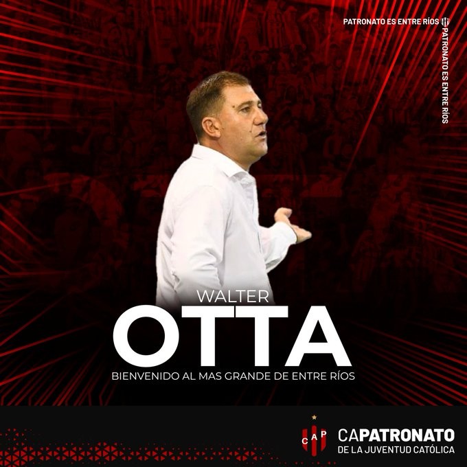 Patronato de Paraná ya tiene tecnico se trata de  Walter Otta 