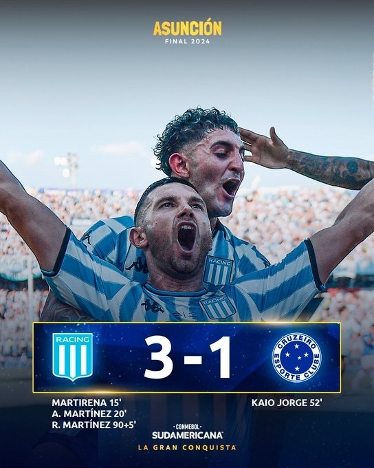 RACING HIZO FELIZ A SU GRAN PASIÓN AL SER CAMPEÓN DE LA COPA SUDAMERICANA 