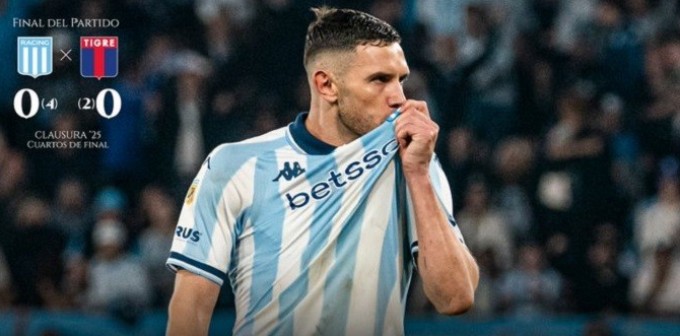RACING A PURO CORAZON ELIMINO A TIGRE POR PENALES Y VA POR BOCA
